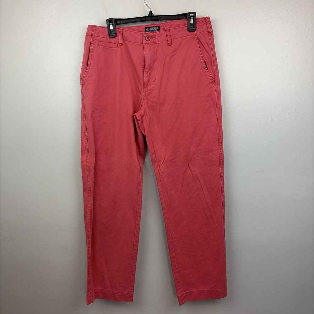 Polo‎ Jeans Company Ralph Lauren Pants Mens 32x31 Red Chino Straight Casual